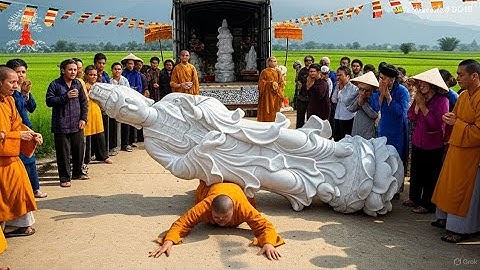 Tượng Quan Âm Bất Ngờ Ngã Đè Lên Sư Thầy Trong Lễ Rước – Phản Ứng Của Đám Đông Khiến Tất Cả Rợn Gáy