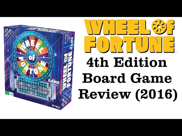 Wheel of Fortune Pressman 4th Edition Board Game Review (2016