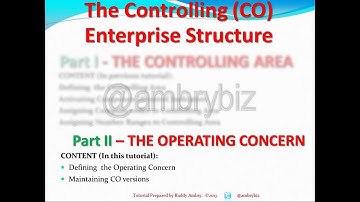 SAPFICO CONFIG CO Enterprise Structure Part II: Operating Concern