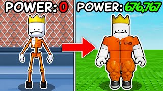 getting the STRONGEST LEGS to Escape Roblox Prison...