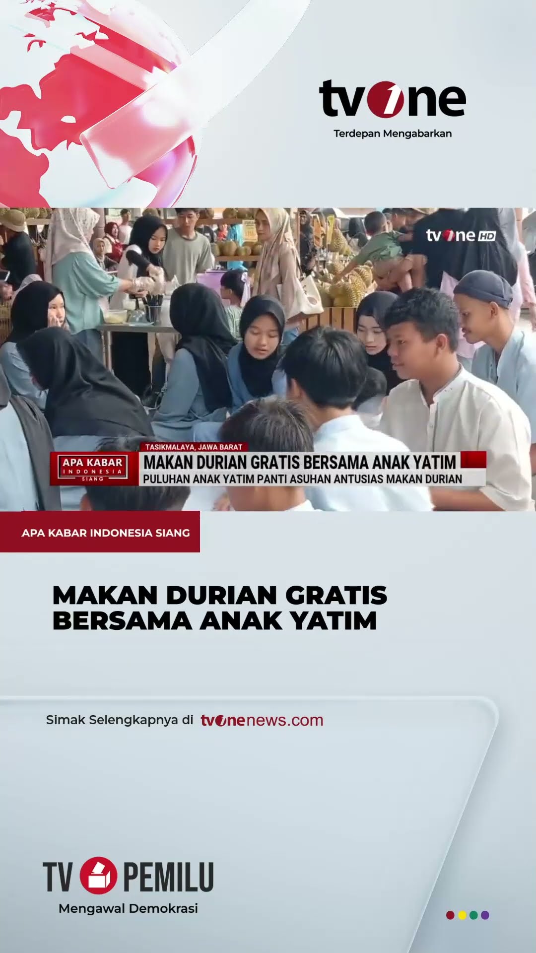 Puluhan Anak Yatim Sumringah Diajak Makan Durian Gratis | tvOne