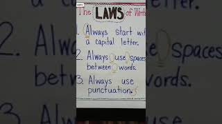 Rules to be followed while writing sentences