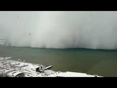 Lake-effect thunderstorm in Turkey, February 2020.