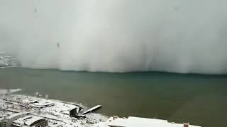 Lake-effect thunderstorm in Turkey, February 2020.