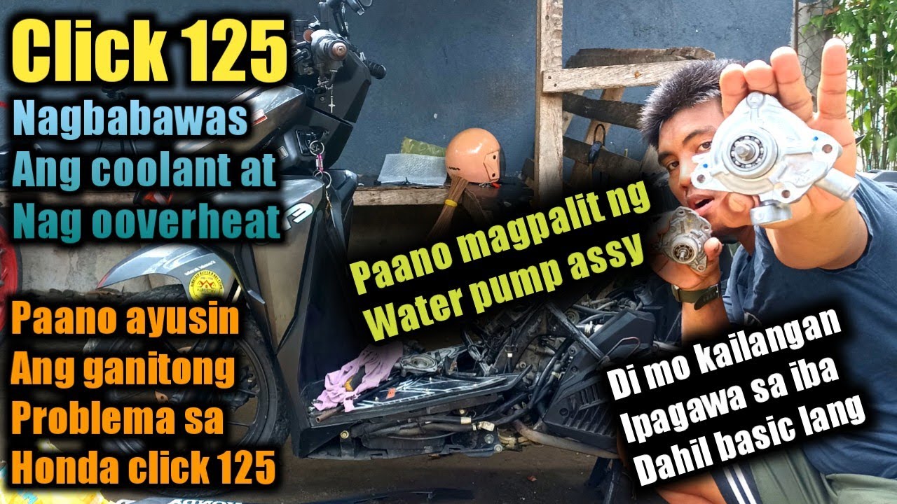 Paano magpalit ng WATER PUMP sa Honda click 125/150 ,Ang dali lang pala mag...