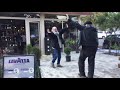 Georgian men dancing in the street tbilisi november 2018