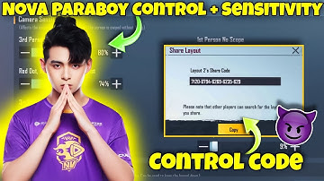 (New Update) NOVA PARABOY Sensitivity 2022 & Nova Paraboy Control Code PUBG/BGMI/Paraboy sensitivity
