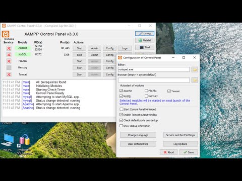 How to start xampp at startup in Windows