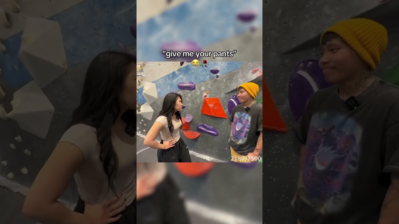 She tried so hard 😭 #streamer #girlfriend #rockclimbing #trend #funny