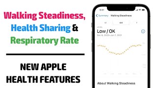 Apple&#39;s new HEALTH features: Walking Steadiness, Respiratory Rate &amp; Health Sharing
