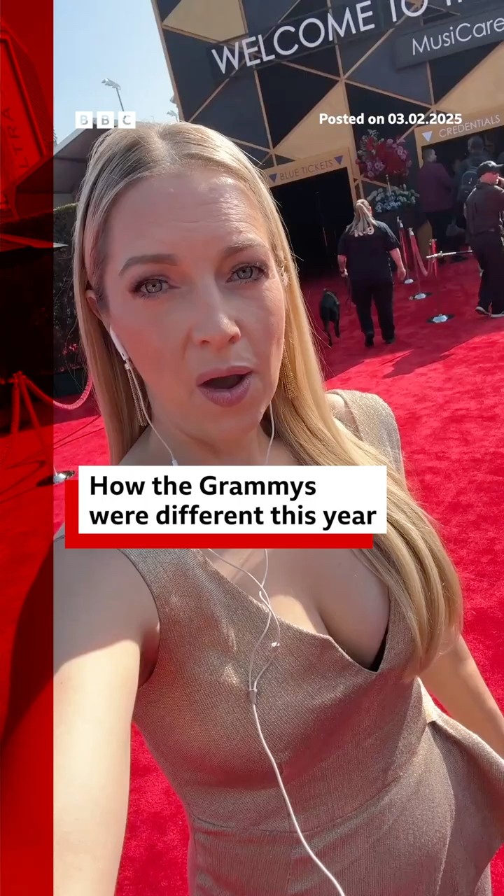 How the Grammys were different this year. #Grammys #LosAngeles #BBCNews