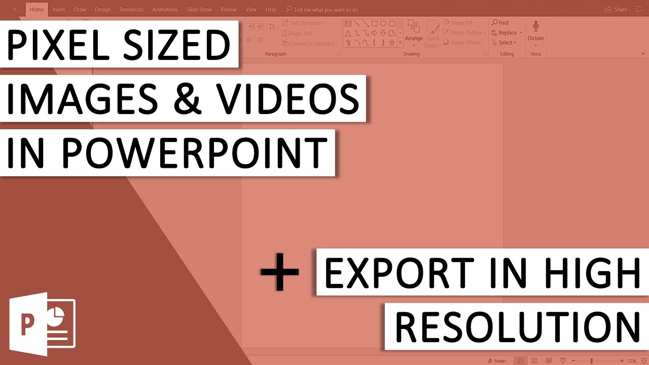 แปลงเซนติเมตรเป็นพิกเซล  2022 New  Create Custom Pixel Sized Images \u0026 Videos in PowerPoint + Export in SUPER High Resolution