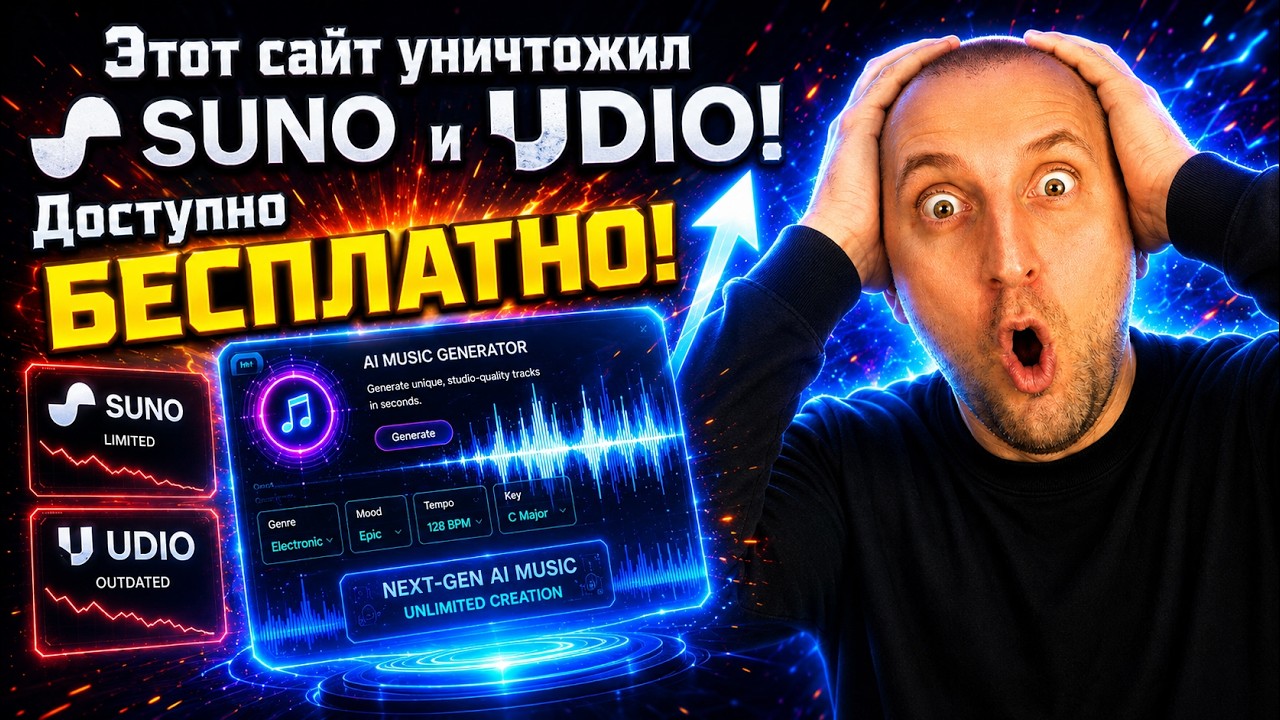 Этот сайт уничтожил SUNO и UDIO! Доступно БЕСПЛАТНО!