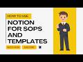 How to Use Notion for SOPs and Templates | Team Workflow Tutorial