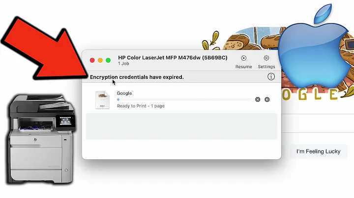 Mac Not Printing to HP Printer - Encryption Credentials Expired