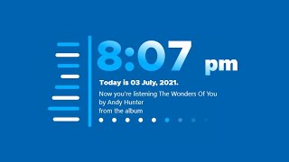 Bluesh Rainmeter Clock and Visualizer Skin | Rainmeterbase