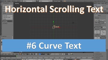Horizontal Scrolling Text in Blender #6 Curve Text
