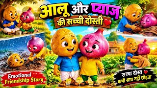 True friendship of potato and onion 🥔🧅❤️ | Emotional Friendship Story | Hindi Cartoon Story Update
