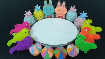 Mixing Random Things Into glossy Slime ! Most Satisfying Slime Video !! Alex slime