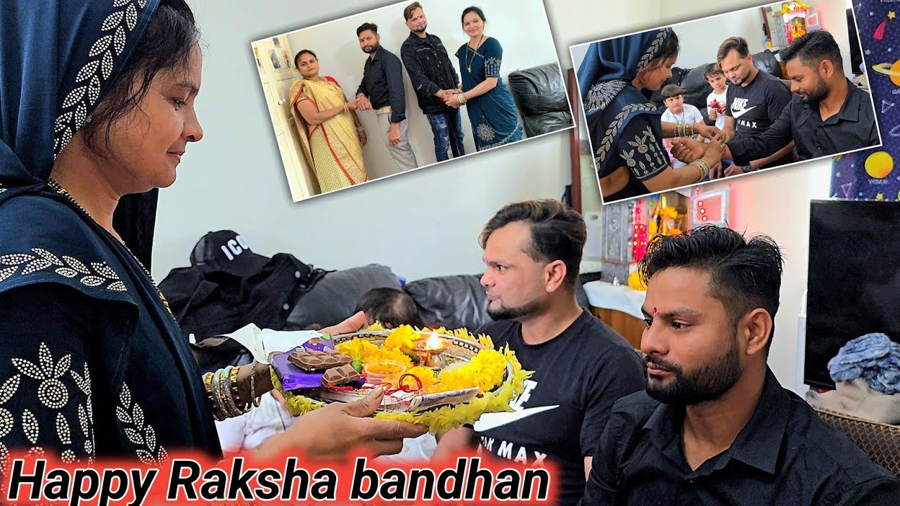 Happy Raksha bandhan  || Raksha bandhan ma ghare sister rakhdi bandhva avya || @tiyanshfamily #vlogs