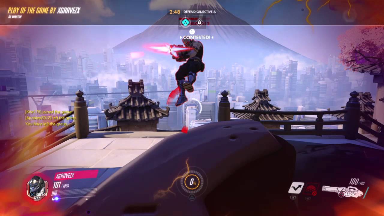 Overwatch: Play of the game (Winston) Knocking them off the map