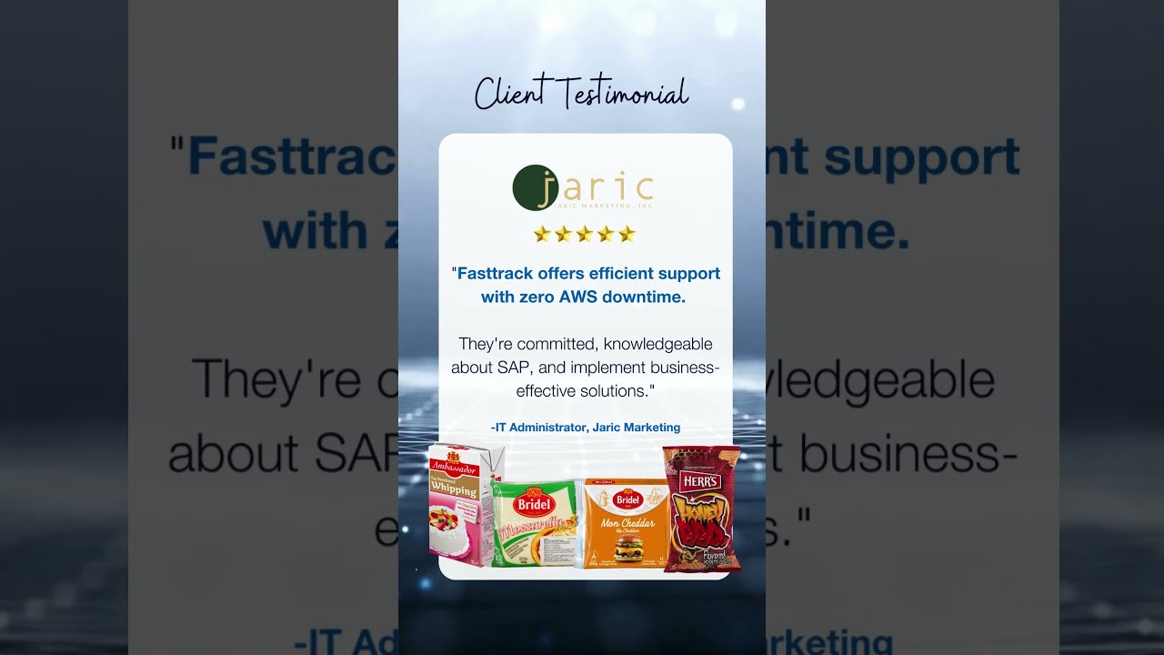 Thank you, Jaric Marketing, for placing your trust in Fasttrack Managed Services.