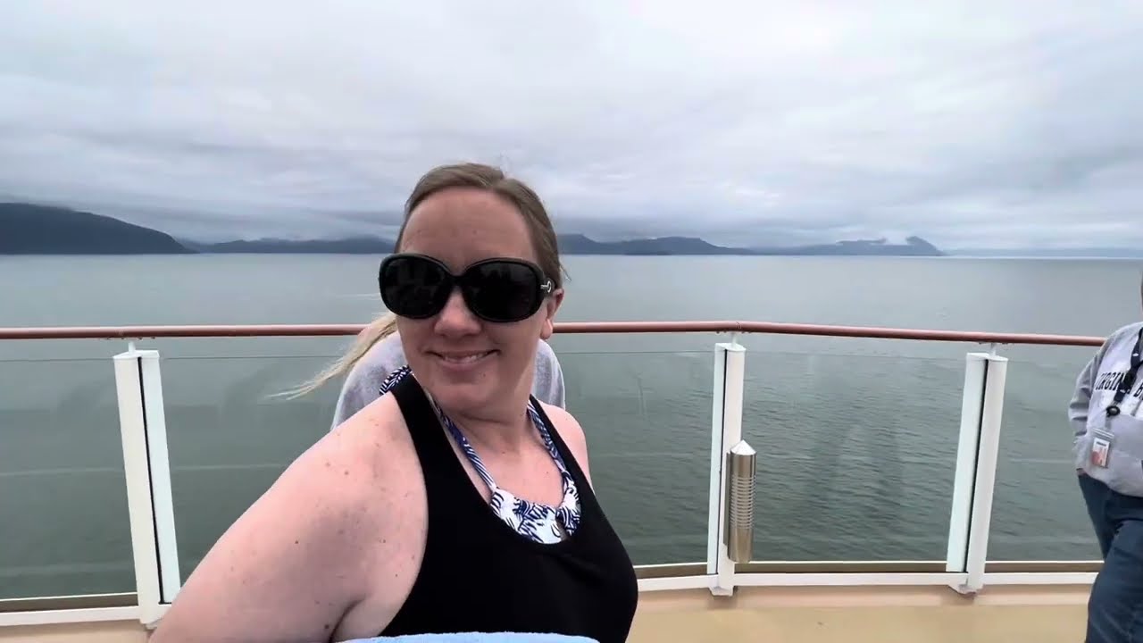 GoPro filming an epic WATER SLIDE on a HUGE CRUISE SHIP - Norwegian Encore in Alaska