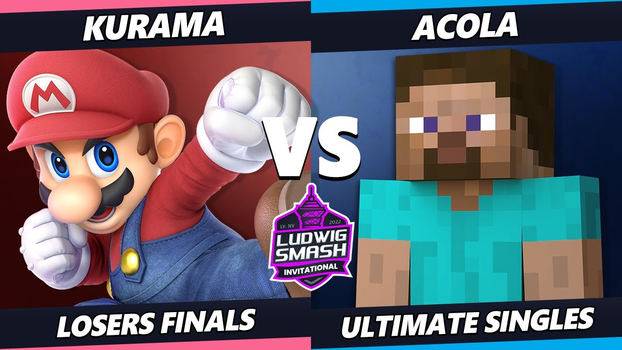 Ludwig Invitational Losers Finals - Acola (Steve) Vs. Kurama (Mario) SSBU Ultimate Tournament