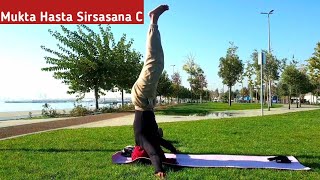 Surinworld - Iron Cross Headstand Pose — Mukta Hasta Sirsasana C