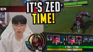 T1 Faker Brings ZED Back!  - HIGH ELO KR Pros SoloQ Highlights