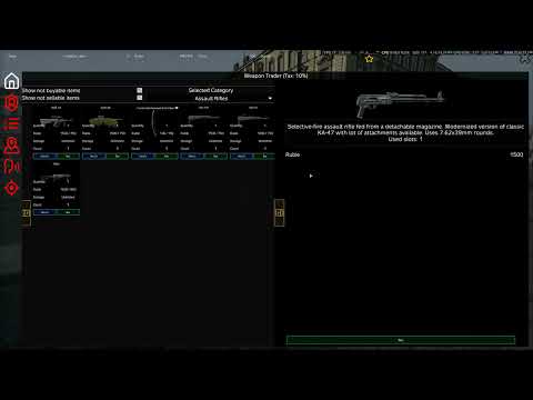 DayZ TB Dynamic Trader DayZ | Mod Version 2.0.0 Slide Menu