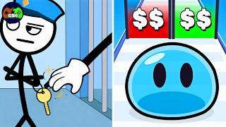 SLIME RUN RACE vs THIEF PUZZLE 😱 | Brain vs Max Levels Challenge! Who Wins? 🚀