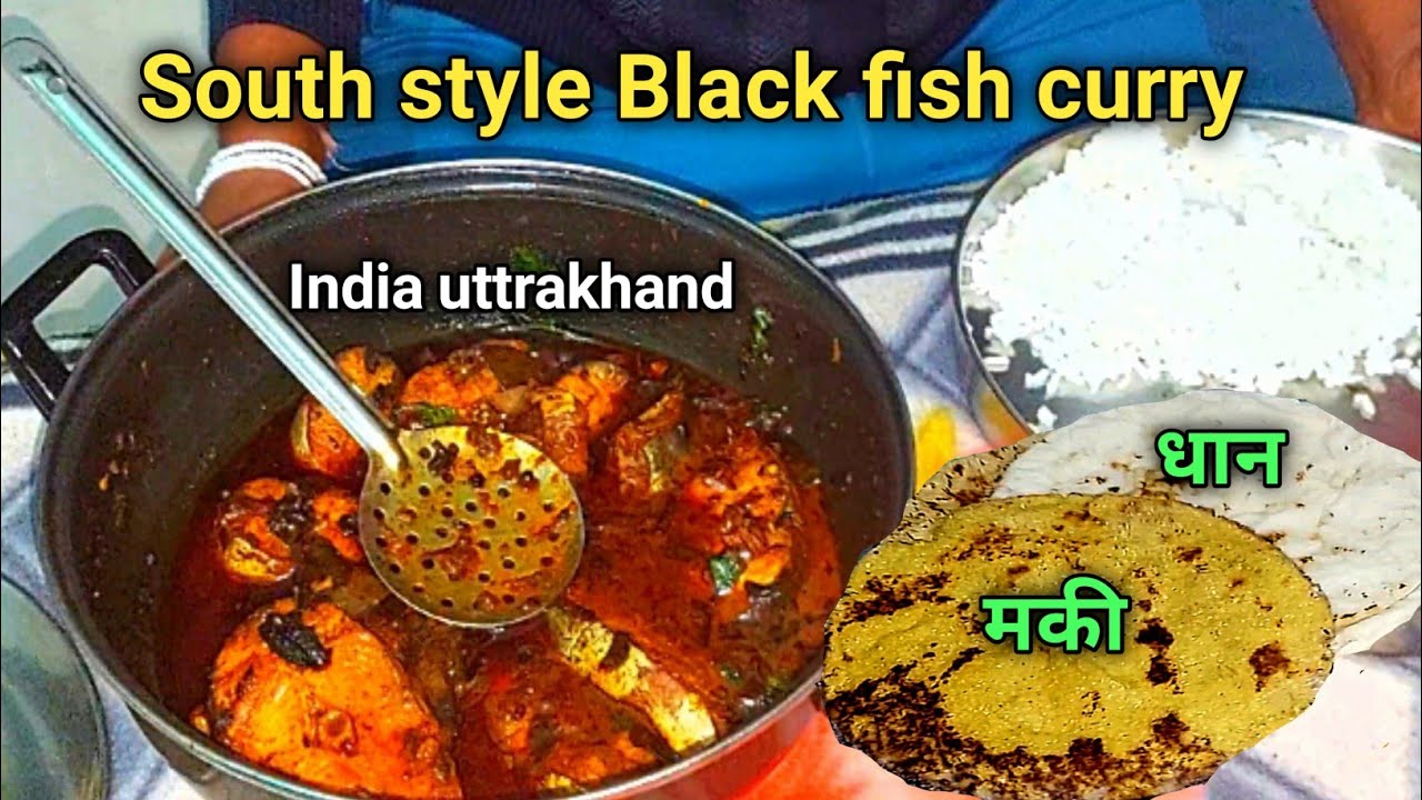 South style cooking fish cury & eating | spicy fish curry eating with ...