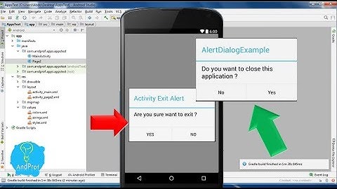 كيفية إنشاء وبرمجة نافذة التنبيه المنبثقة Alert Dialog in Android Studio