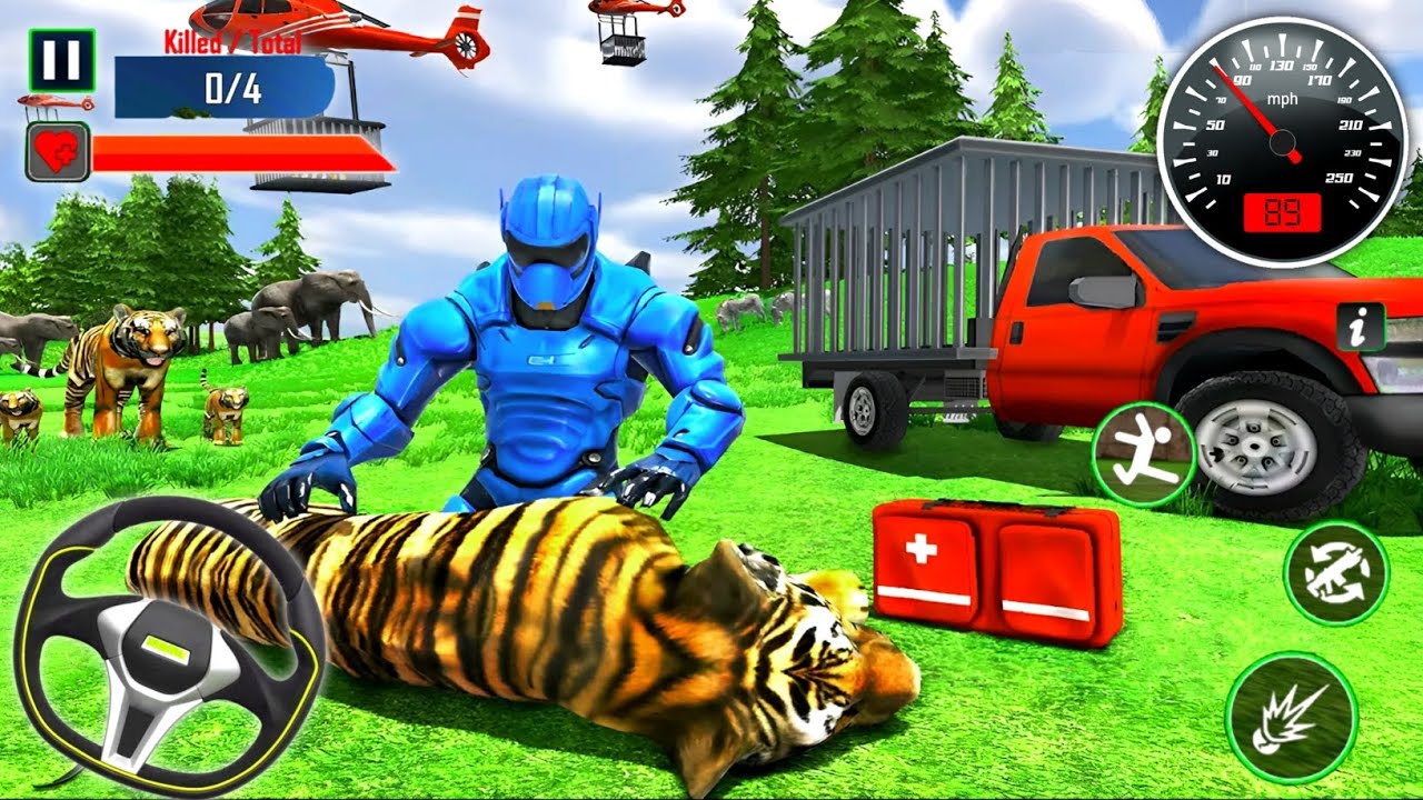 "Police Robot Animal Rescue 3D: Rescue Mode Gameplay "