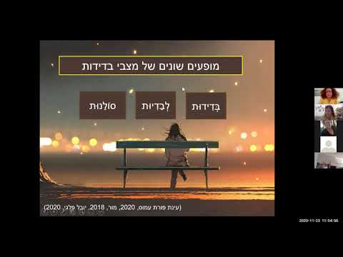 יעל אברהם מבדידות האנשים הופכים קשים (קדם כנס הפסיכולוגיה החינוכית 2020)