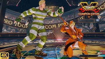 Street Fighter V | Falke 💥 Cody | CPU vs CPU AI vs AI (hardest difficulty level)