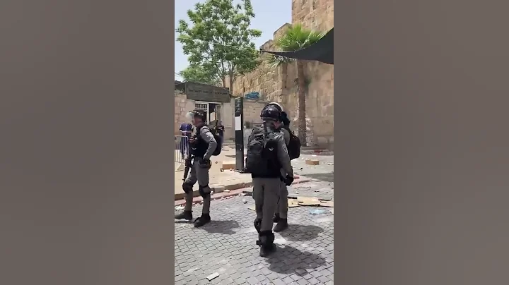 Watch an Israeli Police Officer Get Caught Preparing to Throw a Stun Grenade #shorts - DayDayNews