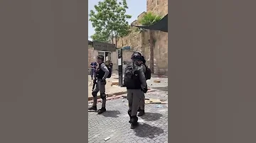 Watch an Israeli Police Officer Get Caught Preparing to Throw a Stun Grenade #shorts