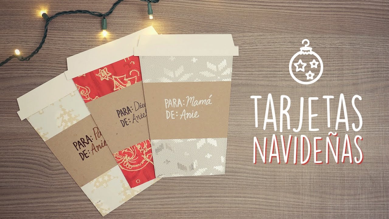 TARJETAS NAVIDEÑAS EN FORMA DE CAFÉ! / Paperpop - YouTube