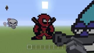 Minecraft PS4 Deadpool Pixel Art Tutorial