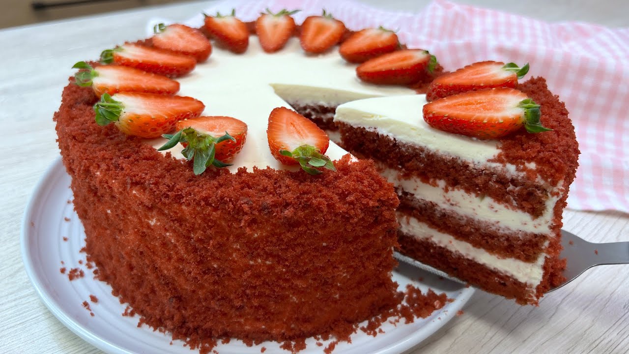 Qizil Baxmal torti / Праздничный Торт Красный Бархат