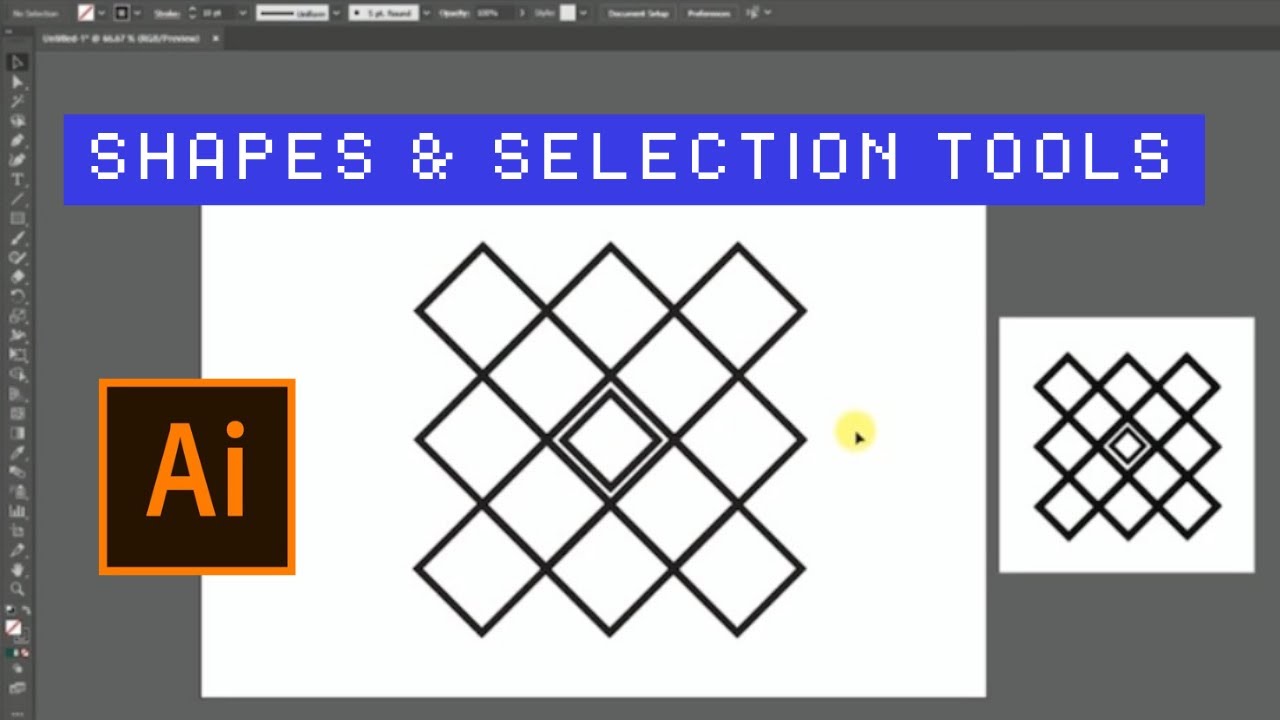Shapes And Selection Tools In Adobe Illustrator | Tutorial 2025 - YouTube