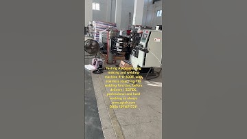 Testing Automatic ring making and welding machine R-6-300E,SS ring TIG welding before delivery ZGTEK