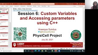 PhysiCell ws2021 Session6: Custom variables and accessing parameters in C++