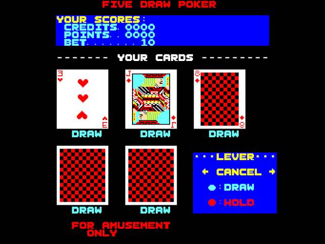 Arcade/Slot Game: Lucky Poker (1981 Data East) - YouTube