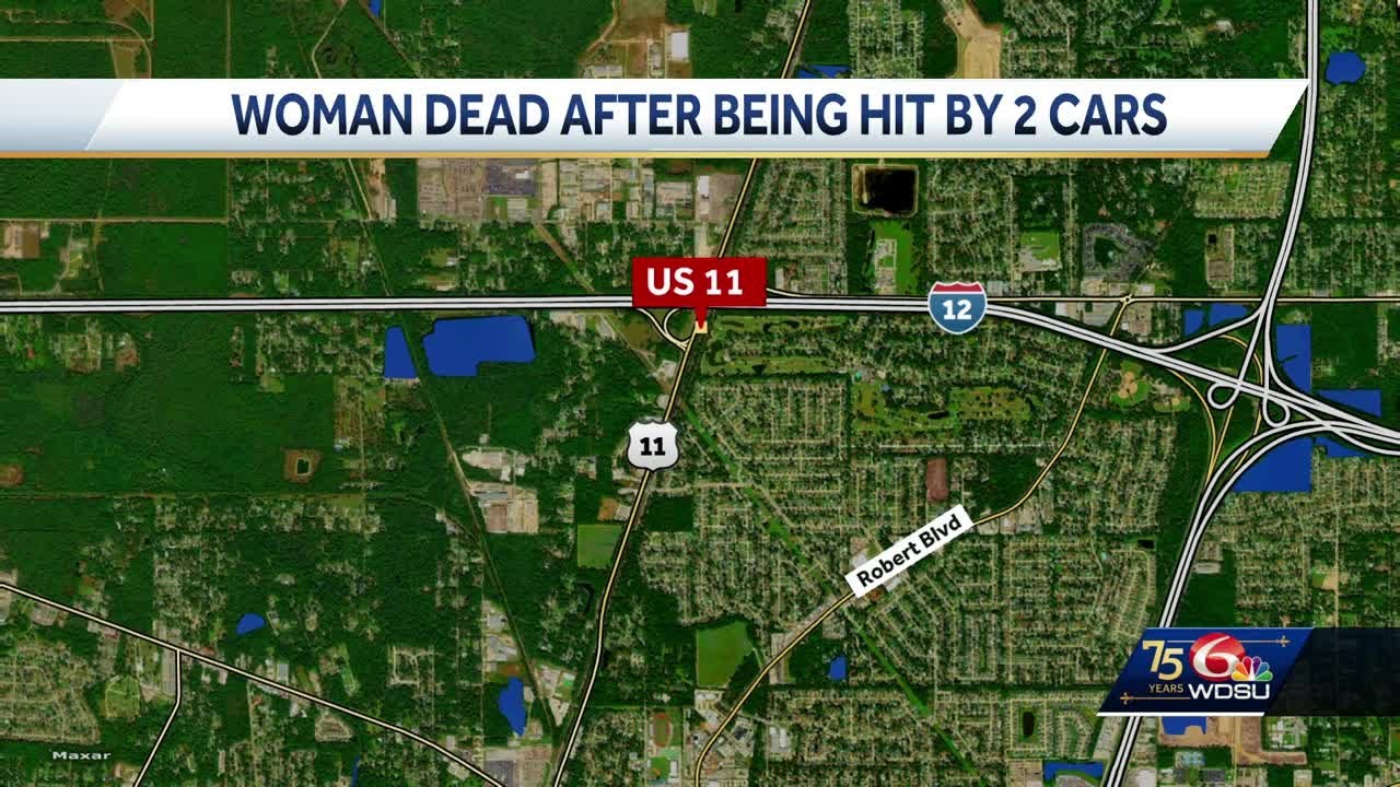 One woman dead after being struck by two cars in Slidell - YouTube