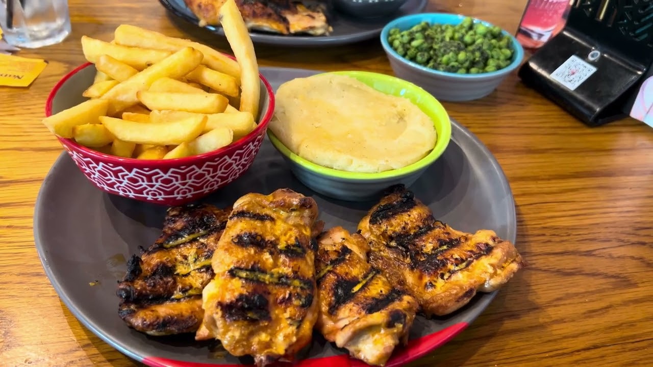 Nando’s Chicken Thighs Chips Mashed Potato & Macho Peas Blackpool