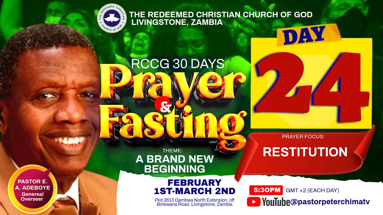 DAY 24 OF THE 30 DAYS II RCCG 2026 FASTING AND PRAYERS II PST PETER CHIMA II 24TH FEB. 2026