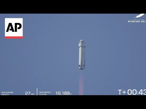 Video till Blue Origin simulerar mångravitation i ny raketsuppskjutning